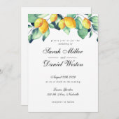 Elegant Toscana Wedding White Green Einladung (Vorne/Hinten)