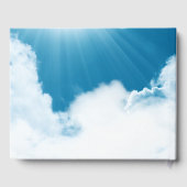 Elegant Traditional Blue and White Dove Memorial Gästebuch (Rückseite)