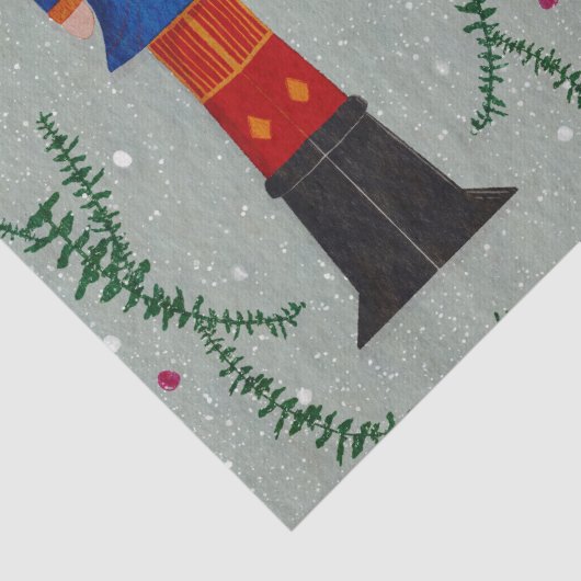Elegant Traditional Merry Christmas Nutcracker Seidenpapier (Detail)
