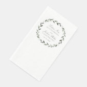 Elegant Traditional Olive Branch Wreath Wedding Serviette (Ecke)