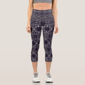 Elegant Traditional Symmetry Pattern Capri Leggings (Vorderseite)