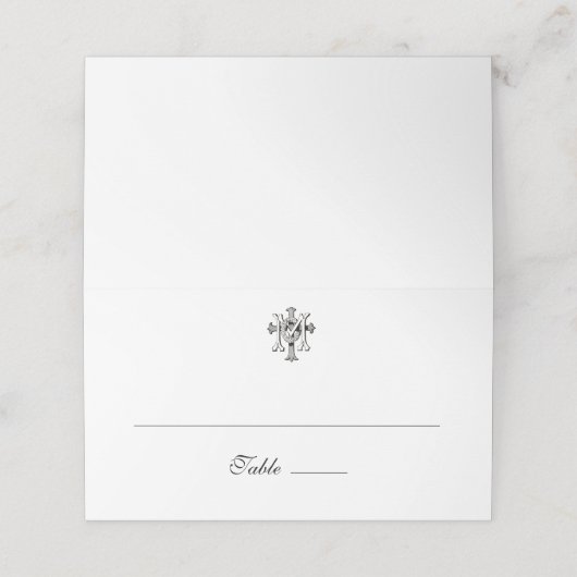 Elegant Traditionell katholisch einfach religiös Platzkarte (Außenseite Aufgefaltet)