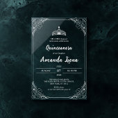 Elegant Transparent Acrylic Quinceñera Acryleinladungen