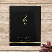 Elegant Treble Clef Music 2026 Yearly Planner Planer