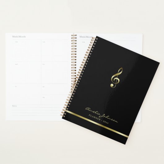Elegant Treble Clef Music 2026 Yearly Planner Planer (Anzeige)