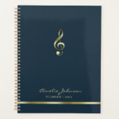 Elegant Treble Clef Music 2026 Yearly Planner Planer (Vorderseite)