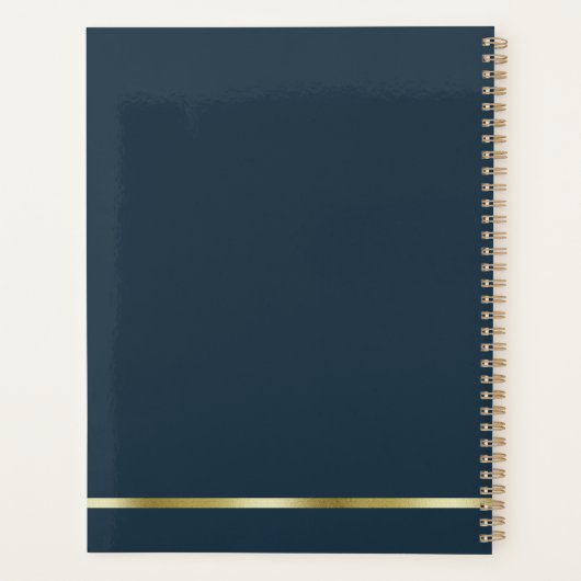 Elegant Treble Clef Music 2026 Yearly Planner Planer (Rückseite)