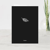 Elegant Tree Branch Foliage Deepest Sympathy Karte (Rückseite)