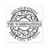 Elegant Tree Branches Lacy Filigree Name Address Permastempel (Design)