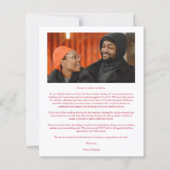 Elegant Tree Red Shades Photo Engaged Couple (Rückseite)