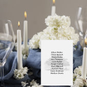 Elegant Tree Sketch Wedding Table Number Card Tischnummer