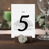 Elegant Tree Sketch Wedding Table Number Card Tischnummer