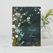 Elegant Tree Theme Forest Green Wedding Einladung (Stehend Vorderseite)