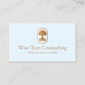 Elegant Tree with Roots Counseling Visitenkarte (Vorderseite)
