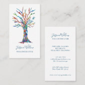 Elegant Tree Yoga Instructor Visitenkarte (Vorne/Hinten)