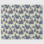 Elegant Trees Geschenkpapier (Flach)