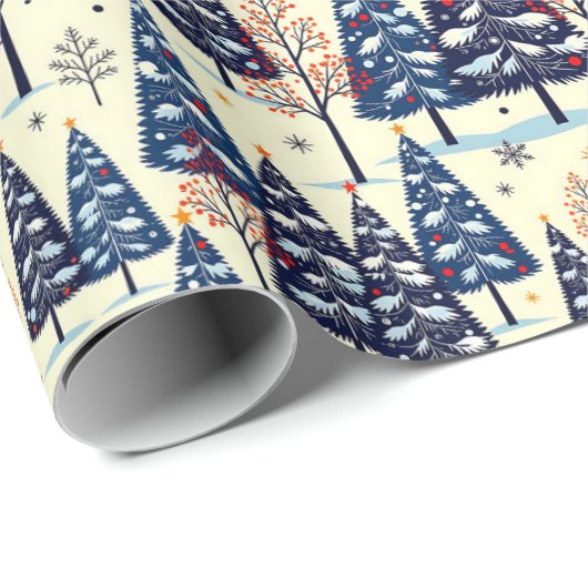 Elegant Trees Geschenkpapier (Rolleneckpunkt)