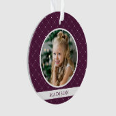 Elegant Trellis | Foto "Zuckerplum Holiday" Ornament (Vorderseite)