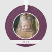 Elegant Trellis | Foto "Zuckerplum Holiday" Ornament (Rückseite)