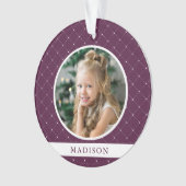 Elegant Trellis | Foto "Zuckerplum Holiday" Ornament (Vorderseite)