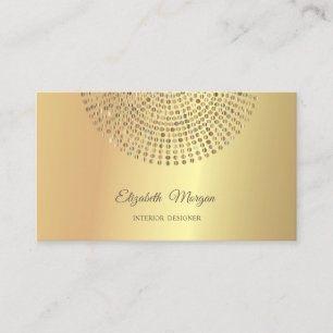 Elegant Trendig Professionell, Goldene Punkte Visitenkarte