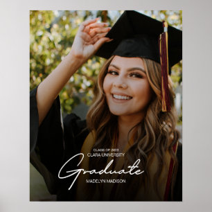 Elegant Trendy 2023 Abschluss Foto Keepake Poster