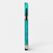 Elegant Trendy Aquamarin Case-Mate iPhone Hülle (Hinten/Links)