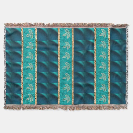 Elegant Trendy Aquamarin Decke (Vorderseite)