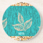 Elegant Trendy Aquamarin Getränkeuntersetzer (Vorne)