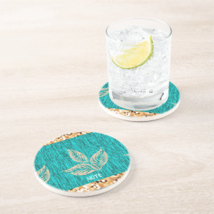 Elegant Trendy Aquamarin Getränkeuntersetzer