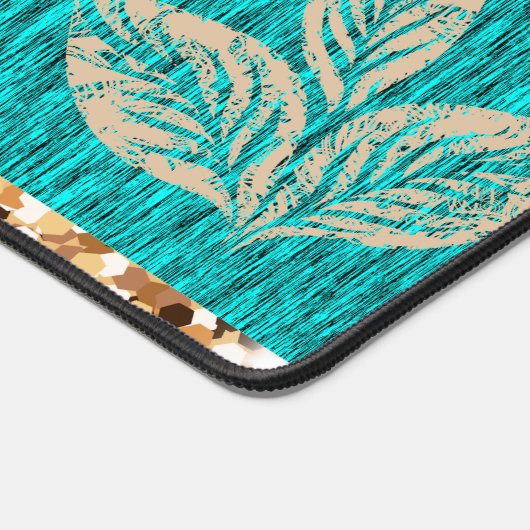 Elegant Trendy Aquamarin Schreibtischunterlage (Ecke)