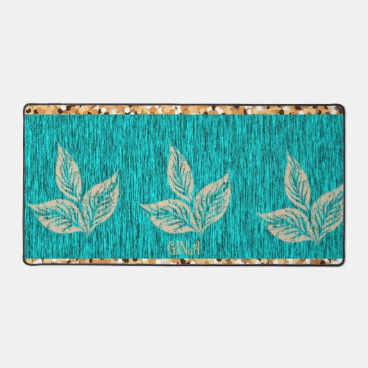 Elegant Trendy Aquamarin Schreibtischunterlage (Vorderseite)