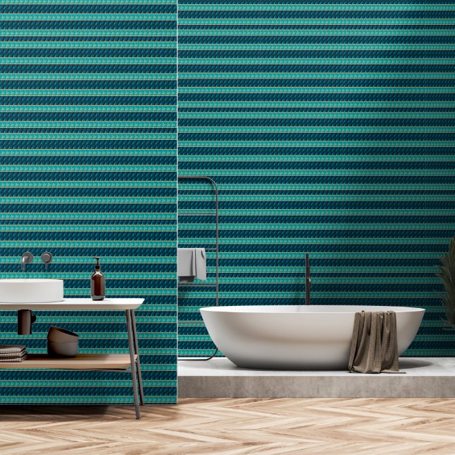 Elegant Trendy Aquamarin Tapete (Badezimmer)