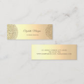 Elegant Trendy Beruflich,Goldpunkte Mini Visitenkarte (Vorne/Hinten)