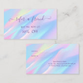 Elegant Trendy Beruflich Holographic Empfehlungskarte (Vorne/Hinten)