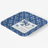 Elegant trendy Bows Blue Class of 2025 Pappteller (Gewinkelt)