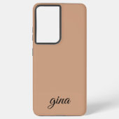 Elegant Trendy Brown Cusstomize Samsung Galaxy Hülle (Rückseite)