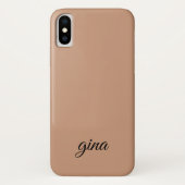 Elegant Trendy Brown individualisieren Case-Mate iPhone Hülle (Rückseite)