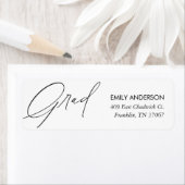 Elegant Trendy Calligraphy Abschluss-Adresse (Insitu)