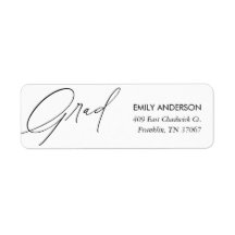 Elegant Trendy Calligraphy Abschluss-Adresse