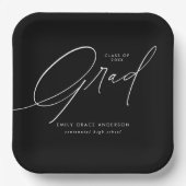 Elegant Trendy Calligraphy Script Abschluss Pappteller (Vorderseite)