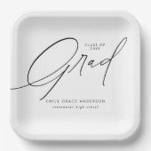 Elegant Trendy Calligraphy Script Abschluss Pappteller (Vorderseite)