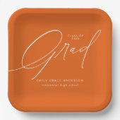 Elegant Trendy Calligraphy Script Abschluss Pappteller (Vorderseite)