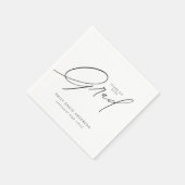 Elegant Trendy Calligraphy Script Abschluss Serviette (Ecke)