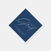 Elegant Trendy Calligraphy Script Abschluss Serviette (Ecke)