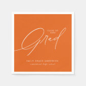 Elegant Trendy Calligraphy Script Abschluss Serviette (Vorderseite)