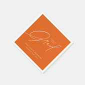 Elegant Trendy Calligraphy Script Abschluss Serviette (Ecke)