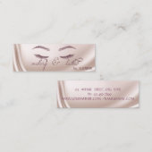 Elegant Trendy Chic Shiny, Glitzer Lashes, Makeup Mini Visitenkarte (Vorne/Hinten)