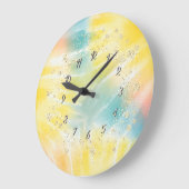 Elegant Trendy Confetti Yellow Gefärbte Krawatte Große Wanduhr (Winkel)