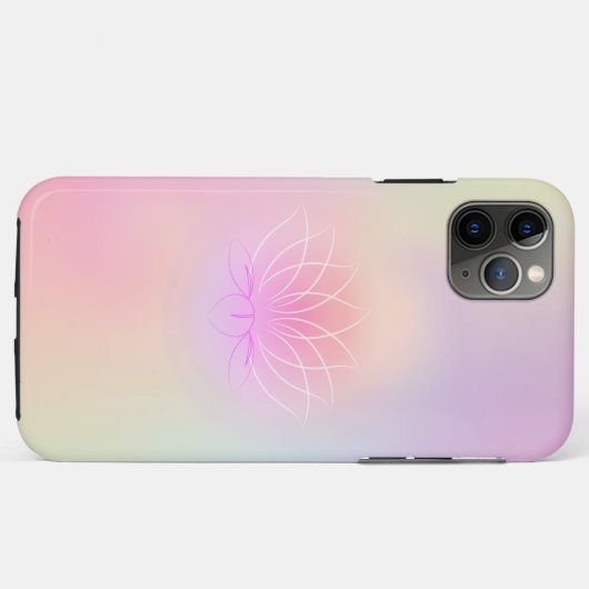 Elegant Trendy Cool Lotus Holographic Case-Mate iPhone Hülle (Rückseite (Horizontal))